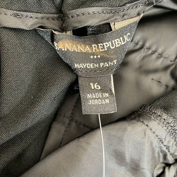 BANANA REPUBLIC Hayden Taper Pant, Black, Size 16 - Picture 10 of 11